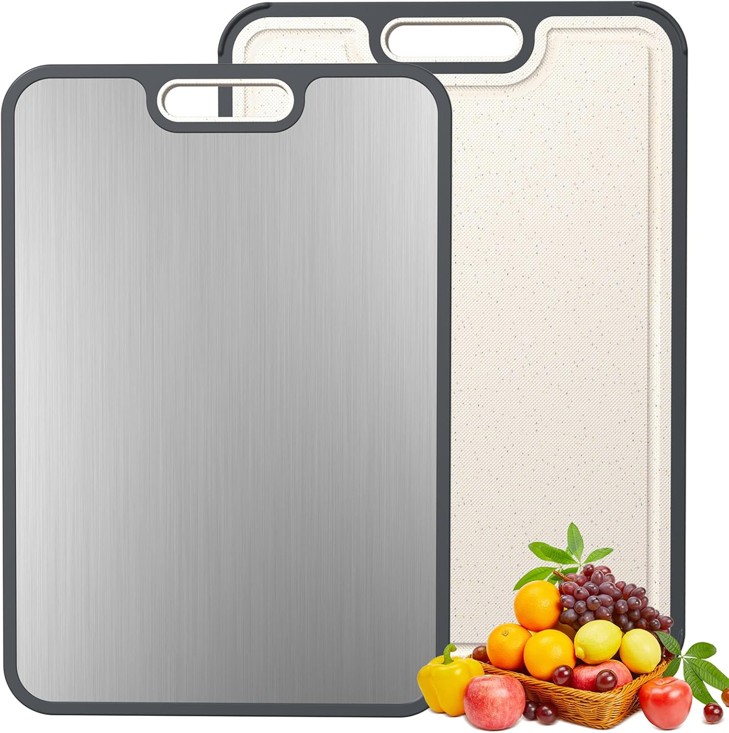 Double Sided Stainless Steel Cutting Board 