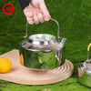 Portable 1 Liter Lightweight Stainless Steel Camping Kettle