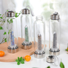 Crystal Water Bottle Borosilicate Glass Crystal infused Water Bottle