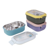 2 Compartment Stainless Steel Portion Control Lunch Box With Air Vent