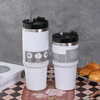 Leakproof 304 Stainless Steel Double Wall Travel Mug Large Clear Water Bottle Thermal Cup Thermal & Cool Tumbler with Straw Lid