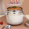 304 Steel Double-Layer Mesh Lunch Box Leak Proof Microwave Safe Portable Lunch Box with Insulation Bag