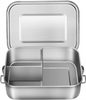 Stainless Steel Bento Lunch Container,Metal Lunch Box for Kids Or Adults, 3 Compartment Packing Box for Work Lunch