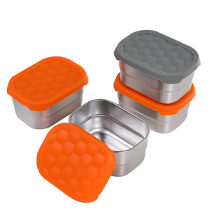 Stainless Steel Bento Box Thermo Lunch Box With Sillcone Lid 