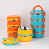 Round 2 Layers Large Style Stackable Bento Lunch Box With Handle Lid