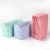 3 Layers Versatile Wheat Straw Fiber Lunch Box with Utensil Set