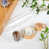  Bamboo Leak-Proof Lid Wellness Glass Includes Protective Sleeve and Removable Crystal Water Bottle