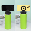 Water Bottle with Magnetic Phone Holder Tumbler with Lid Handle Ring