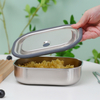 Stainless Steel Bento Box Thermo Lunch Box With Sillcone Ring Seal Cover