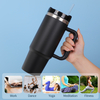 850ml Insulated Tumbler Cup Stainless Steel Travel Mug with Lids and Straws 