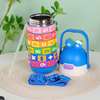 Kids Water Bottle with Straw Lid & Stress Relief Pop It Handle