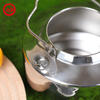 Portable 1 Liter Lightweight Stainless Steel Camping Kettle