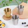 Outdoor Portable Double Walled 304 Metal Stacked Stainless Steel Beer Cup