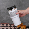 Leakproof 304 Stainless Steel Double Wall Travel Mug Large Clear Water Bottle Thermal Cup Thermal & Cool Tumbler with Straw Lid