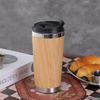 Leakproof 304 Stainless Steel Double Wall Travel Mug Bamboo Coating Water Bottle Thermal Cup Thermal & Cool Tumbler with Lid