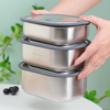 Stainless Steel Bento Box Thermo Lunch Box With Sillcone Ring Seal Cover