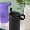 Insulated Metal Water bottle With Straw