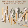 Kitchen Cooking Utensils Set 33 Pcs Non-Stick Silicone Cooking Kitchen Utensils Spatula Set With Holder Wooden Handle