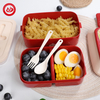 2 Layers Bento lunch box Containers with Utensil Set & 3 Compartments