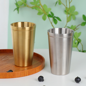 17OZ Stainless Steel Pint Shatterproof Cup Unbreakable Tumblers Metal Cups Stackable Durable Chilling Beer Glasses