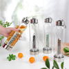 Crystal Water Bottle Borosilicate Glass Crystal infused Water Bottle