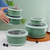 Home Accessories Round Crisper Sealing Bowls 5 Piece Set Lunch Box