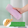  Unbreakable Reusable Insulated Water Bottle 400ml Wheat Straw Tumbler with Container Lid 