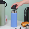 Water Bottle with Magnetic Phone Holder Tumbler with Lid Handle Ring