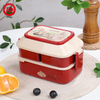 2 Layers Bento lunch box Containers with Utensil Set & 3 Compartments