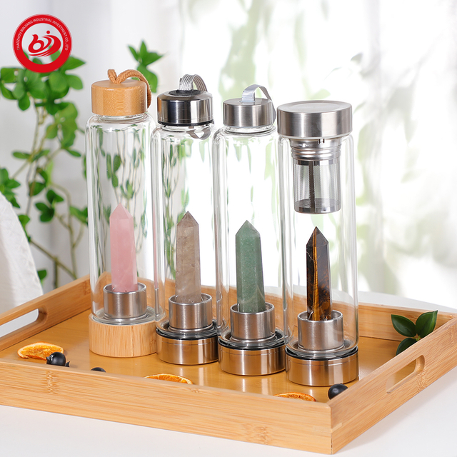 Glass Water Bottle Wholesale Clear Borosilicate with Handle