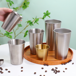 Promotion Gift Set Outdoor Portable Single Walled 304 Metal Stainless Steel Beer Cup