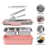 Rectangular Stainless Steel Containers Leakproof Lunch Box with Cutlery 