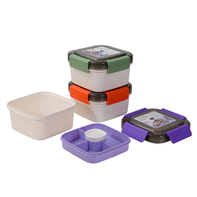 BJ-940 All-in-One BPA Plastic Salad for home office adult Container Bento Lunch Box