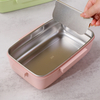 Air Vent Lid Stainless Steel Lunch Box With Removable Divider