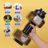 Outdoor Sports 75 oz Dumbbell Water Bottle Gym Big Capacity PETG Sports Fitness Exercise Jug