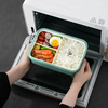 Leakproof Large Bento Style with 3 Compartments Portions Lunchbox with Tableware