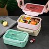 Leakproof Large Bento Style with 3 Compartments Portions Lunchbox with Tableware