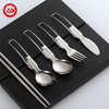 High Quality Stainless Steel Cutlery Gold Flatware Mirror Knife Fork Spoon Silverware Portable Cutlery Set For Travel