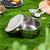 304 Stainless Steel Camping Folding Handle Cookware Camping Cook Pot