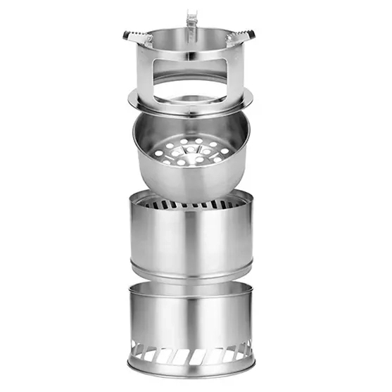 BJ-615 Custom Charcoal Firewood Furnace Cooking Mini Smokeless Portable Outdoor Stainless Steel Stove