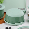 Home Accessories Round Crisper Sealing Bowls 5 Piece Set Lunch Box