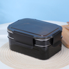 25.3oz All-in-One 2 Layers Large Style Stackable Bento Lunch Box for Adults