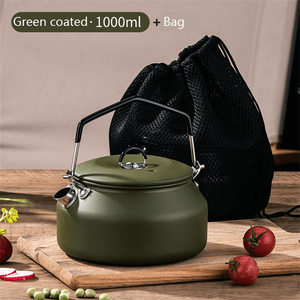 Portable Ultralight Stainless Steel 304 Outdoor Travel Kettle Tea Kettle With Handles Carrying Bag For Backpack Hiking Camping