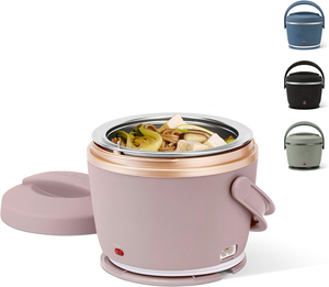 20-Ounce Portable Food Warmer, Blush Pink , Perfect for Travel, On-the-Go & Office Use Spill-Free & Dishwasher-Safe Electric Lunch Box