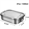 Stainless Steel Bento Lunch Container,Metal Lunch Box for Kids Or Adults, 3 Compartment Packing Box for Work Lunch