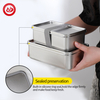 Open Design for Wraps Medium Uno Stainless Steel Sandwich Container