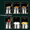 Gas One Stainless Steel Frying Pot Long Handle Deep Fryer Cooking Pot with Strainer Basket