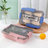 Rectangular Stainless Steel Containers Leakproof Lunch Box with Cutlery 