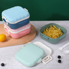  2 Layers Lunch Box Snack Containers With Utensil Set