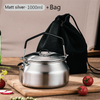 Portable Ultralight Stainless Steel 304 Outdoor Travel Kettle Tea Kettle With Handles Carrying Bag For Backpack Hiking Camping